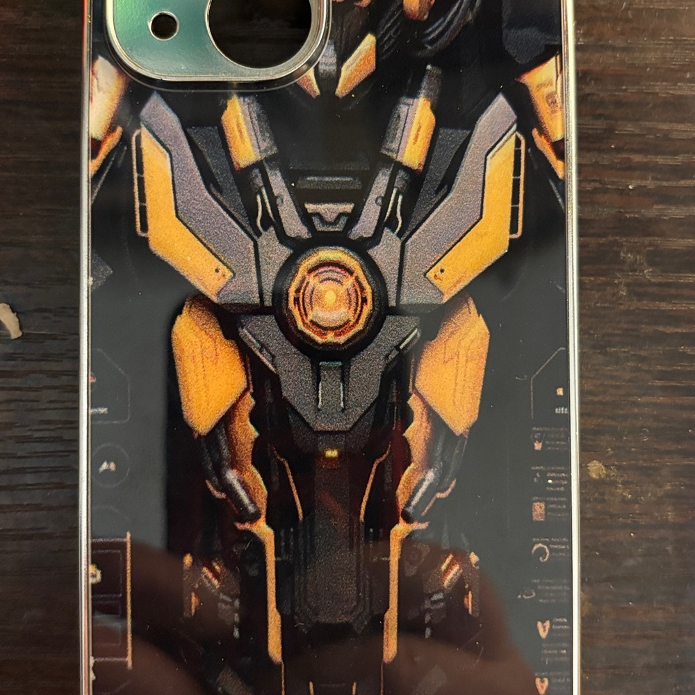 Black and Orange Robot Design Phone Case